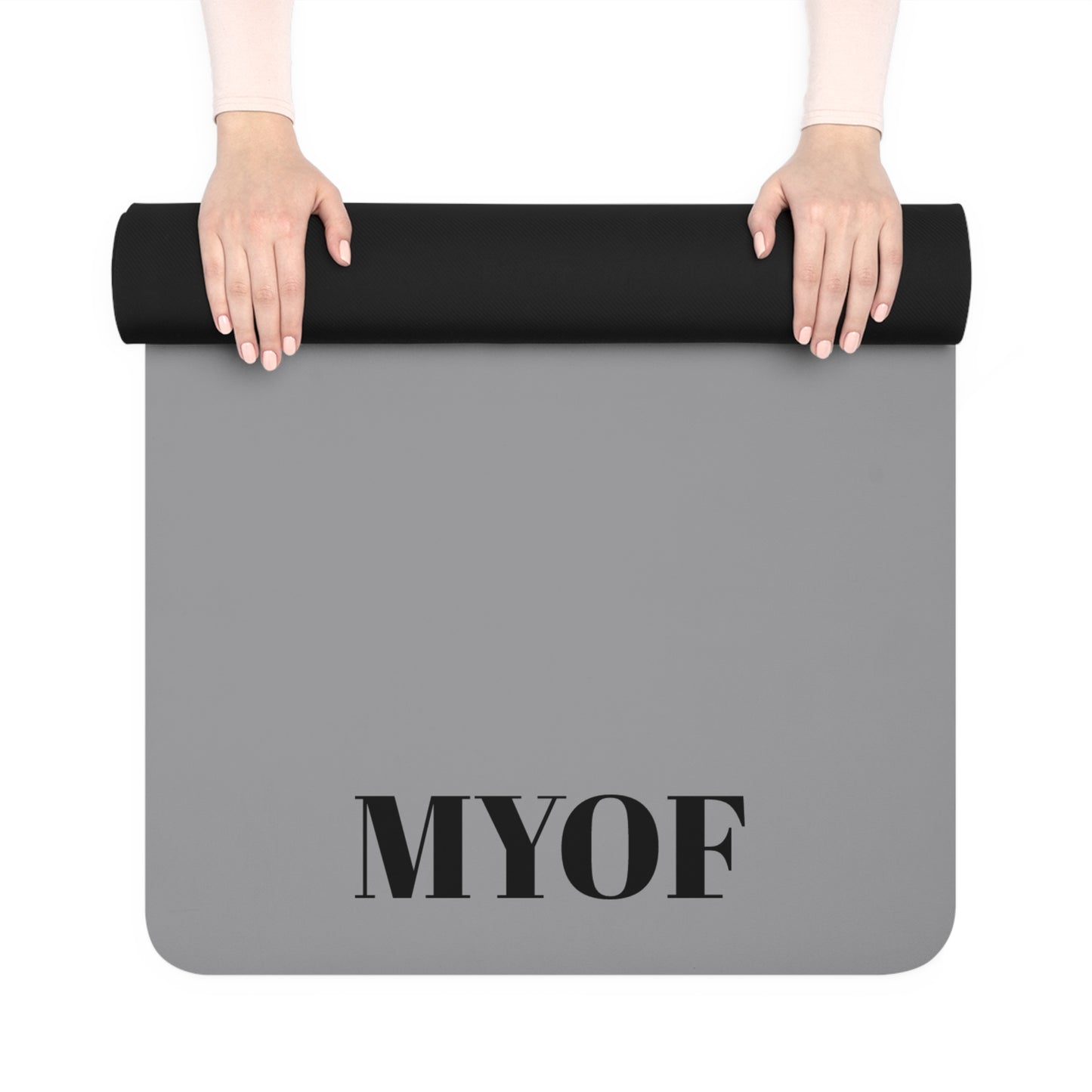 "Mind Your Own Fitness" Premium Yoga Mat - Grey - Mind Your Own Fitness