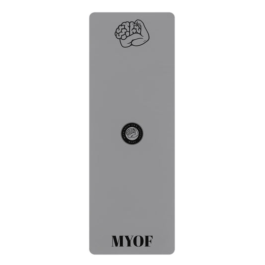 "Mind Your Own Fitness" Premium Yoga Mat - Grey - Mind Your Own Fitness